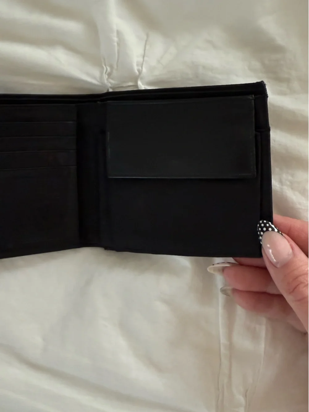 Prada triangle logo bifold wallet
